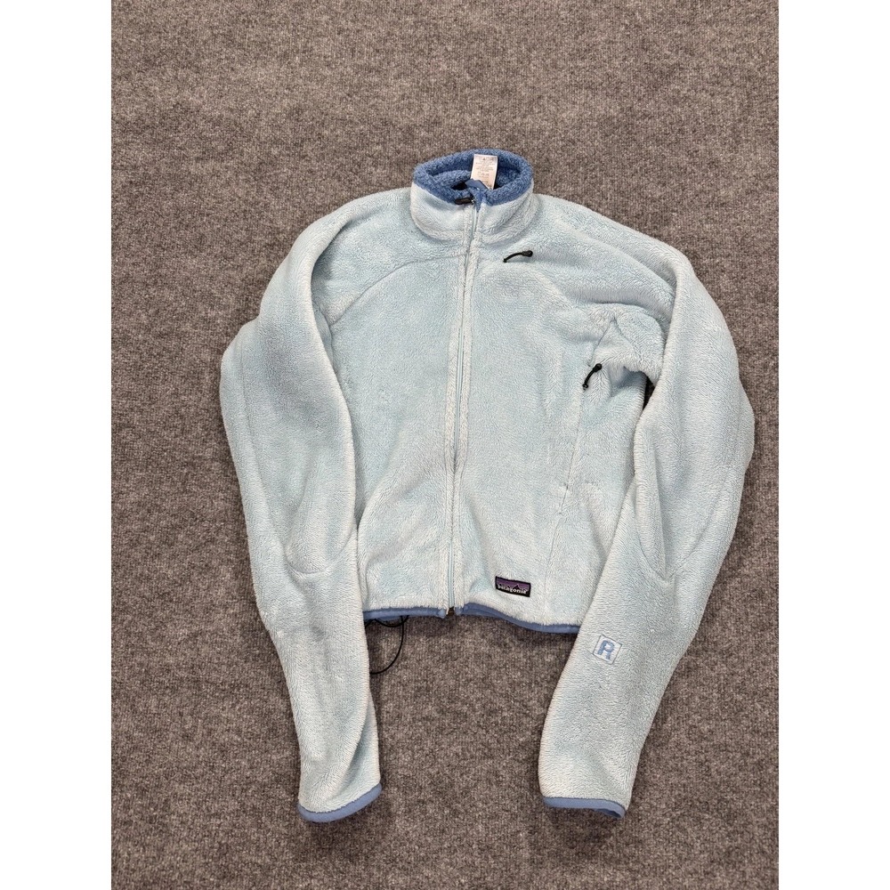 Patagonia Fleece Jacket Womens Small Light Blue Regulator Full Zip Warm Soft